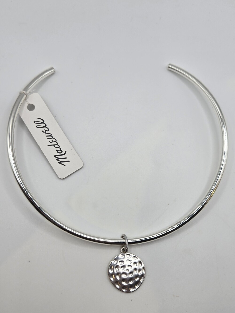 Madewell Silver Torque Wire Choker Necklace 16" Chunky Grunge Y2k NWT
